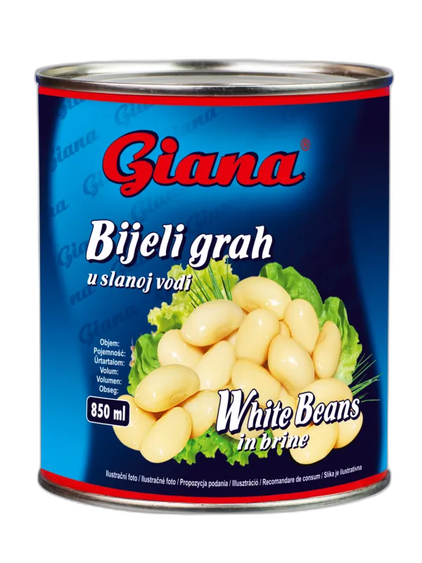 Grah bijeli u slanoj vodi 800/480g, Giana