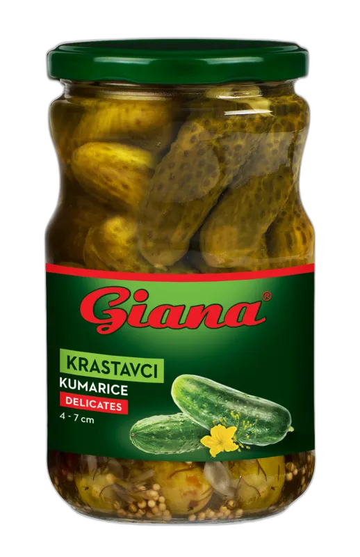 Krastavci 4-7 cm 670/360g, Giana