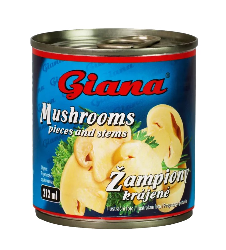 Šampinjoni komadi i peteljke 200/115g, Giana