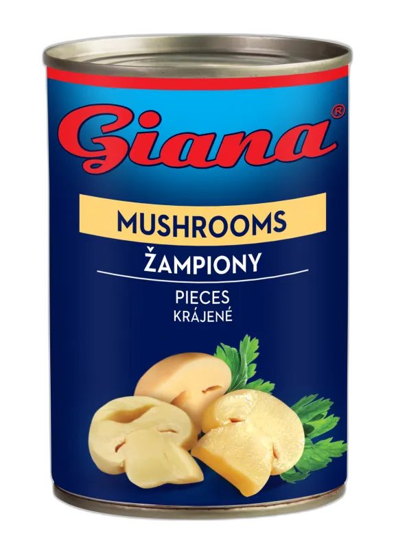Šampinjoni komadi i peteljke 400/200g, Giana