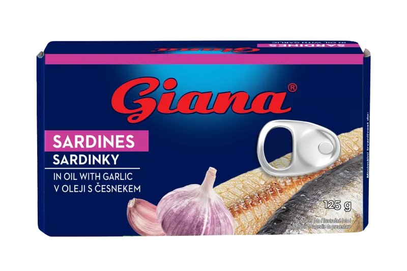Sardine u ulju s češnjakom 125/90g, Giana
