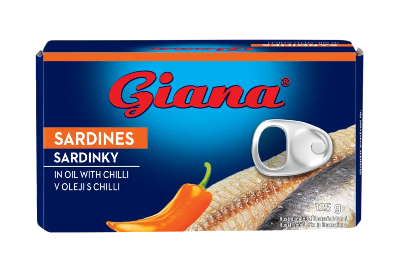 Sardine u ulju s čilijem 125/90g, Giana