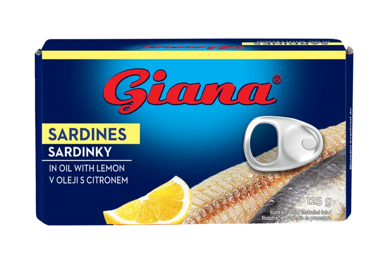 Sardine u ulju s limunom 125/90g, Giana