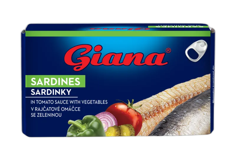 Sardine u umaku od rajčice s povrćem 125g, Giana