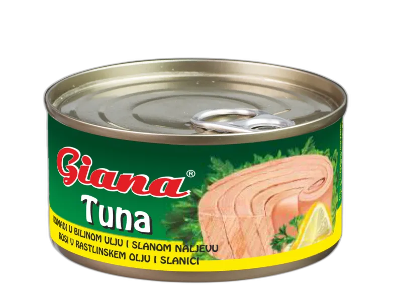 Tuna chunks in vegetable oil 185/130g, Giana