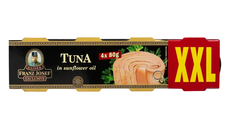 Tuna komadi u suncokretovom ulju XXL 4x80/52g, FJK