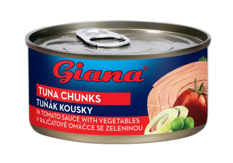 Tuna komadi u umaku od rajčice s povrćem 170g, Giana