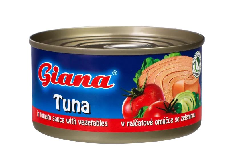 Tuna komadi u umaku od rajčice s povrćem 185g, Giana